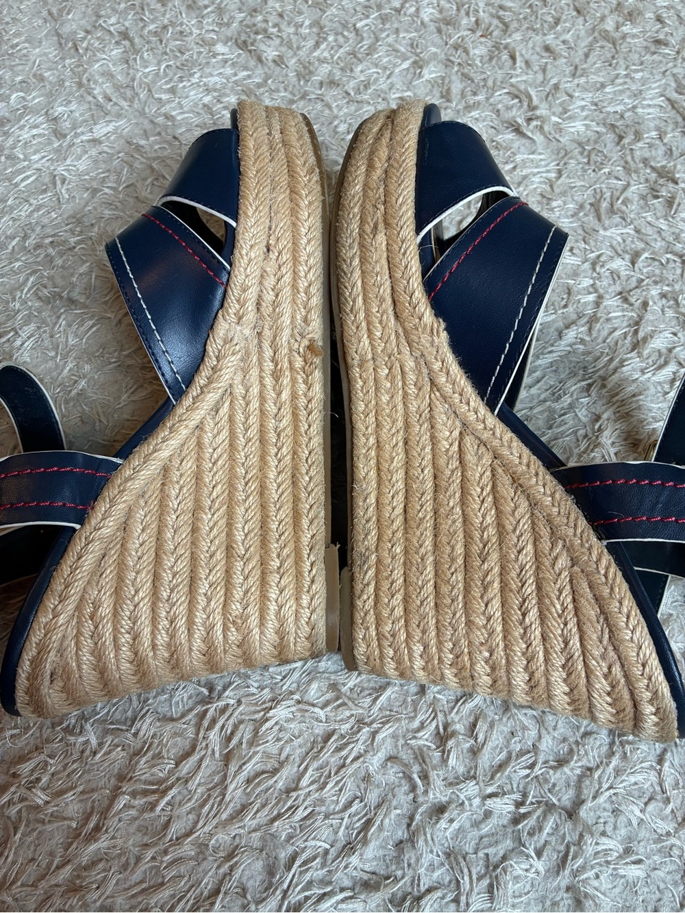 Tommy Hilfiger Navy Kinsey Sandal Wedge - Picture 6 of 11